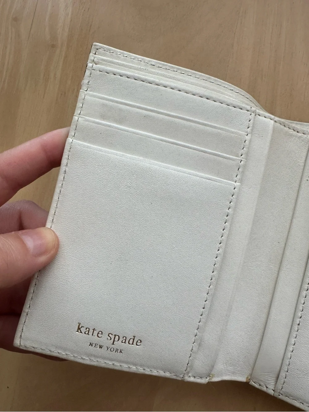 Kate Spade Tri-Fold Pebble Leather Turnlock Small Wallet
